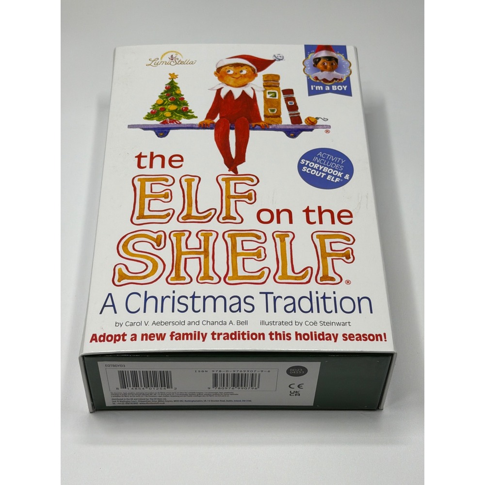 The Elf on the Shelf Christmas Tradition Boy Scout Elf Dark Skin Brown Eyes Book